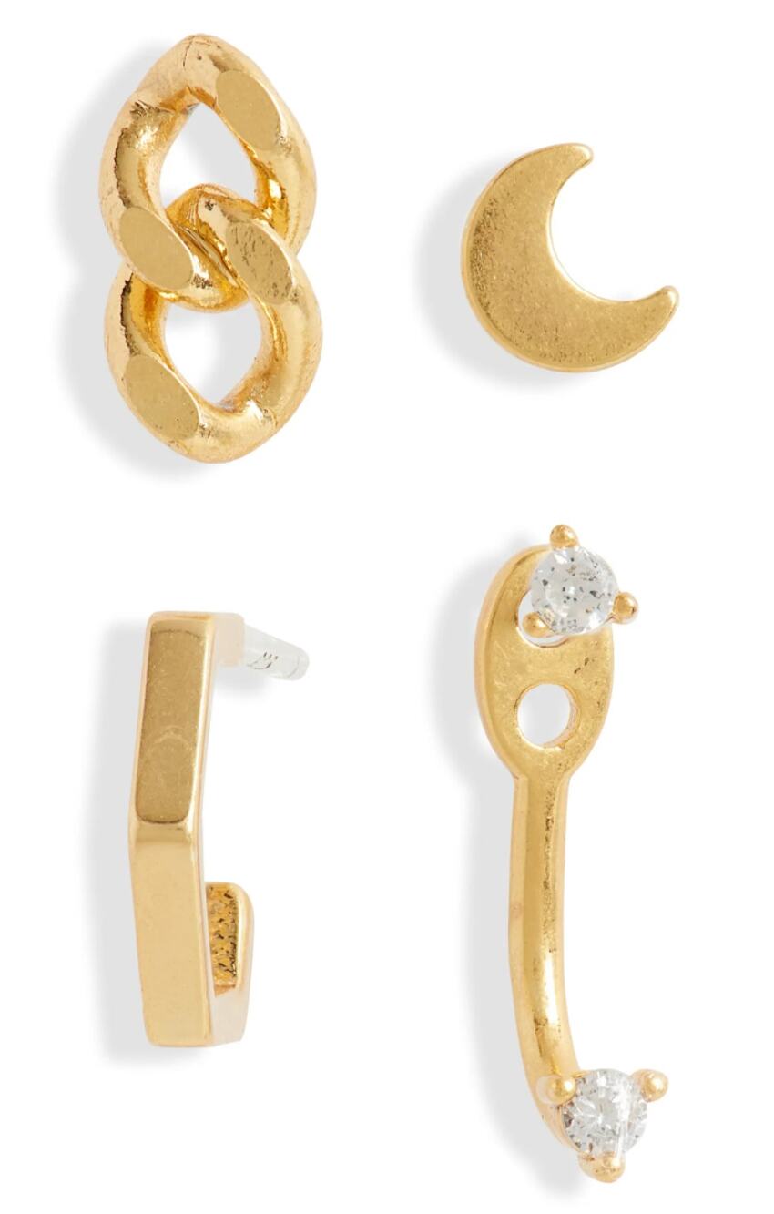 Madewell Gold Mix & Match Earring Set